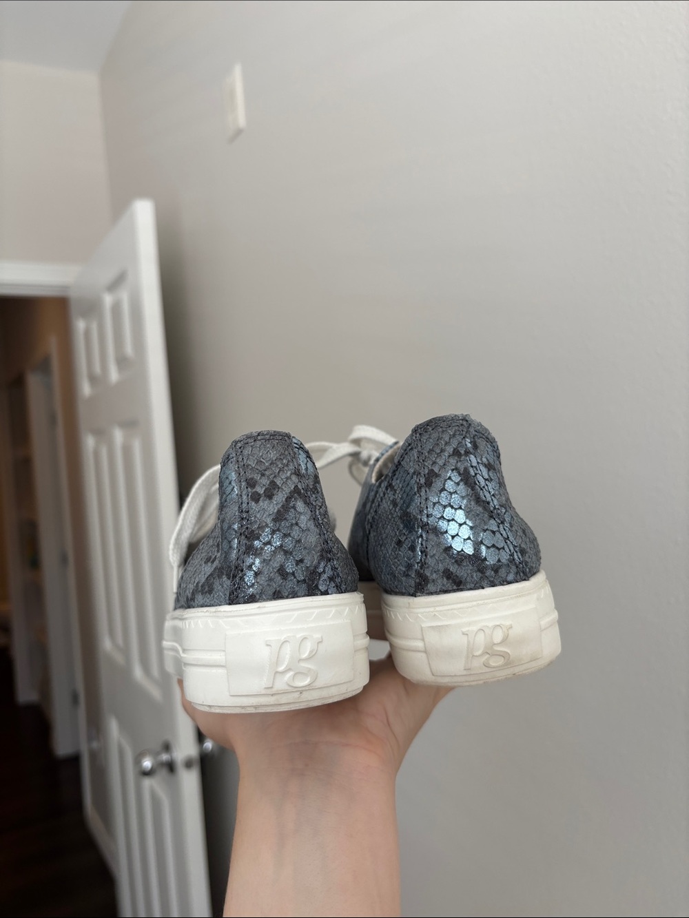 Paul Green Print Bixby Super Soft Blue Snake Pattern Sneakers UK 5 / US 7.5 EUC - Picture 6 of 10